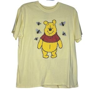 Freeze Disney Winnie The Pooh Bear Bees T Shirt Embroidered Cross Stitch size XL